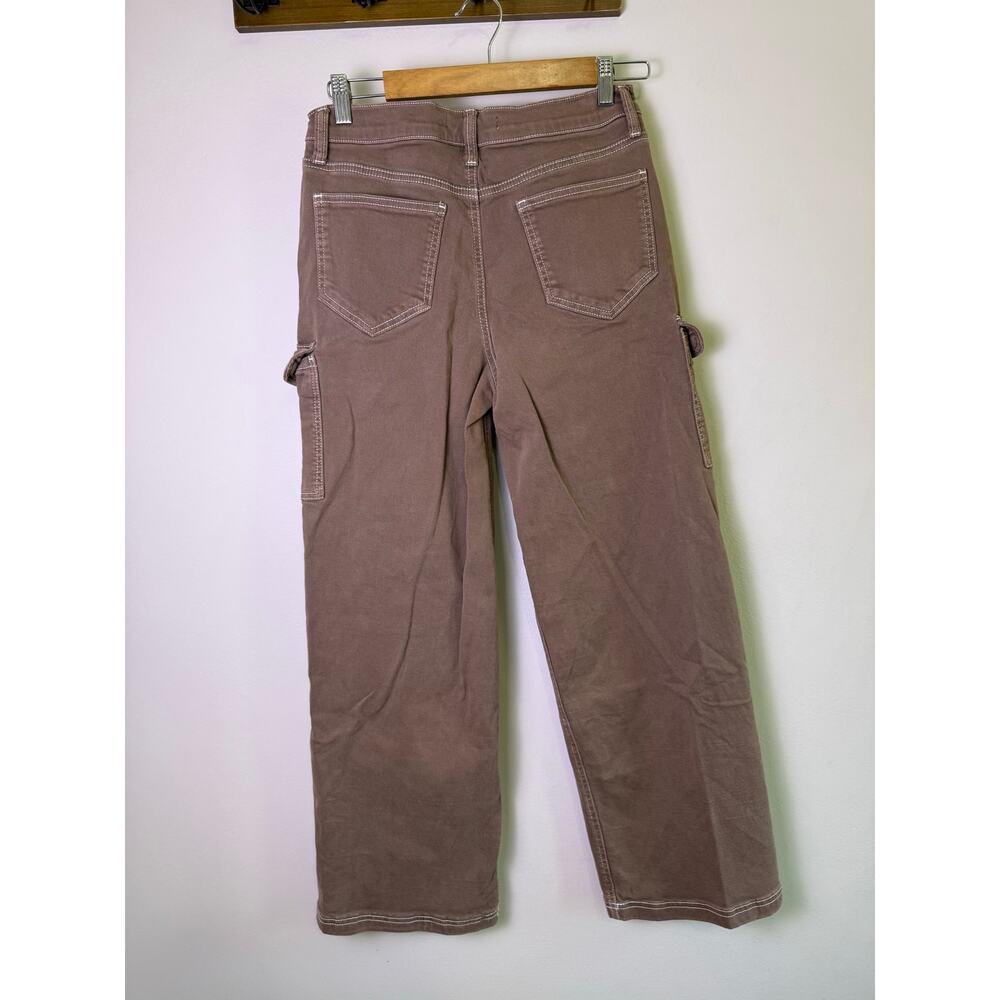 SO High Rise Cargo Wide Leg Pants Brown Size 29W - Picture 4 of 5